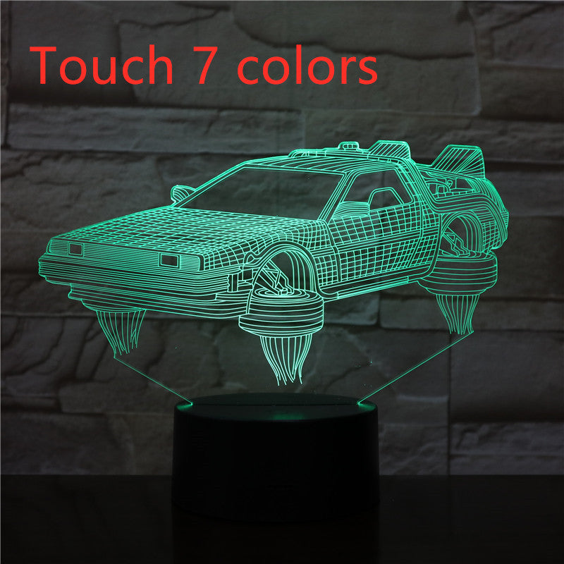 Lámpara 3D para automóvil futurista | LED multicolor | Telecomando