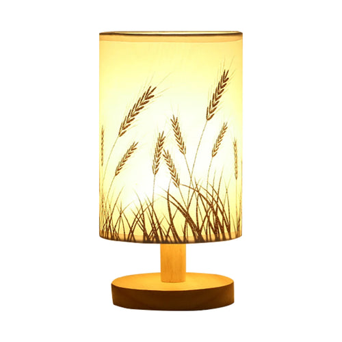 Wooden Bedside Lamp with USB Charging - Modern Night Light for Bedroom