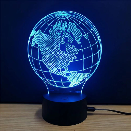 Illuminate Your Space with Our 3D Colorful Earth Model Lamp