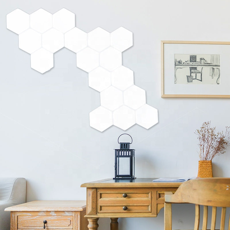 Lámpara hexagonal táctil para decoración de pared