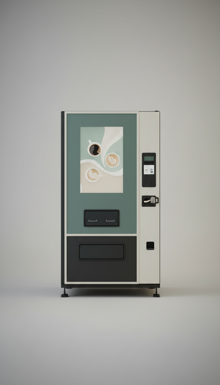 Modern Vending Machine with Café Catalogue