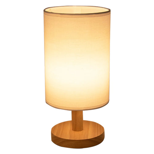 Wooden Bedside Lamp with USB Charging - Modern Night Light for Bedroom