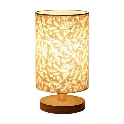 Wooden Bedside Lamp with USB Charging - Modern Night Light for Bedroom