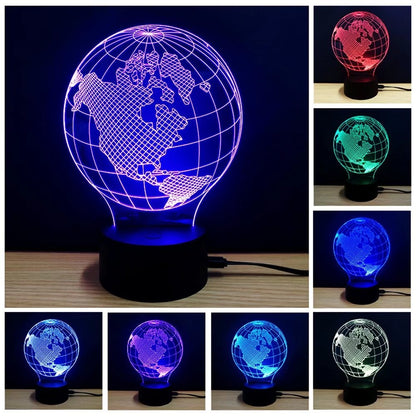 Illuminate Your Space with Our 3D Colorful Earth Model Lamp