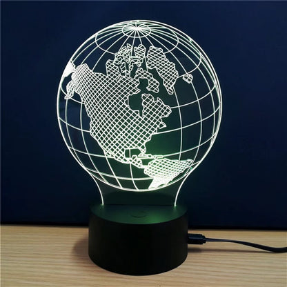 Illuminate Your Space with Our 3D Colorful Earth Model Lamp