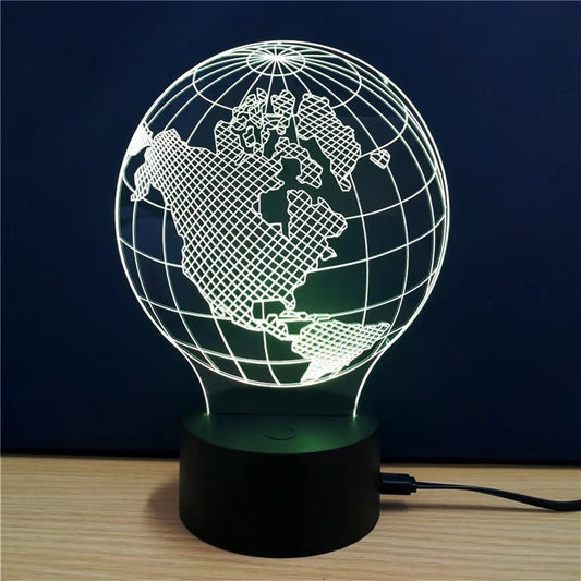 Illuminate Your Space with Our 3D Colorful Earth Model Lamp