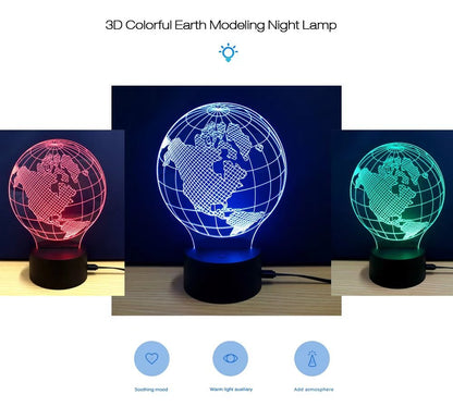Illuminate Your Space with Our 3D Colorful Earth Model Lamp