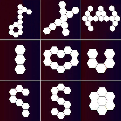 Lámpara hexagonal táctil para decoración de pared 