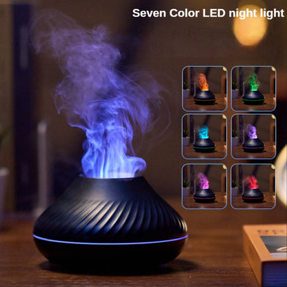 Difusor de aire con aroma a llama volcánica y colores brillantes de noche